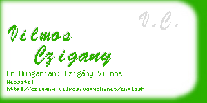 vilmos czigany business card
