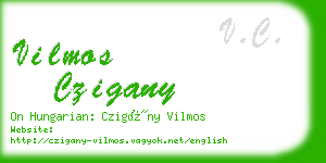 vilmos czigany business card